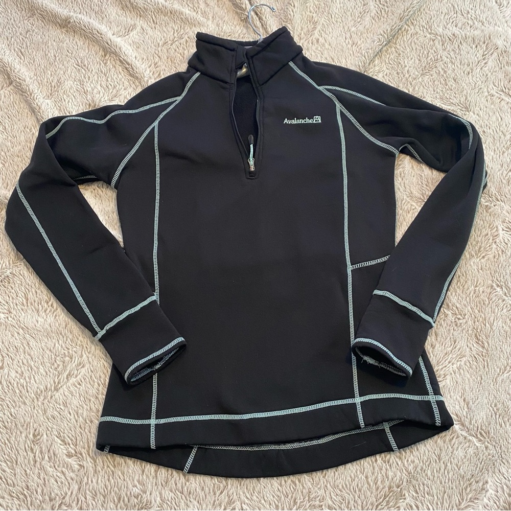 Avalanche Sweatshirt Women's Medium Quarter Zip Lined Black